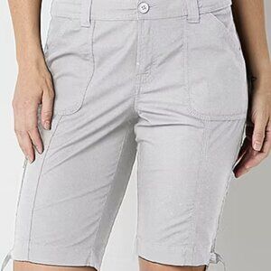 St. Johns Bay Women's Cargo Shorts - Dark Cinderblock / Size 10